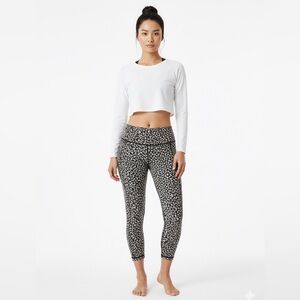 Athleta Salutation Stash 7/8 Leggings Speckled Print High Rise Size Large Petite